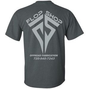 Flop Shop gray logo 2-sided print G200 Gildan Ultra Cotton T-Shirt
