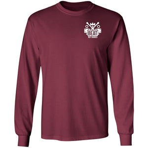 Work Hard Wheel Harder 2-sided print G240 LS Ultra Cotton T-Shirt