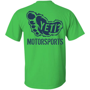 Yeti Motorsports blue logo 2-sided print G500 Gildan 5.3 oz. T-Shirt