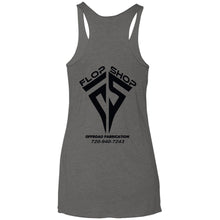 Flop Shop 2-sided print NL6733 Next Level Ladies' Triblend Racerback Tank