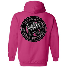 Unity Flag front & Jeeps Against Veteran Suicide back G185 Gildan Pullover Hoodie 8 oz.