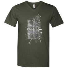 AORC Vertical white 2-sided print 982 Men's Printed V-Neck T-Shirt