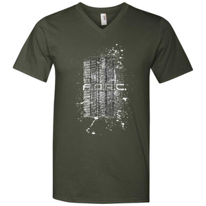 AORC Vertical white 2-sided print 982 Men's Printed V-Neck T-Shirt