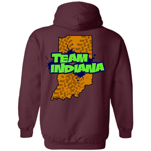 B&B Motorsports 2-sided print (Team Indiana back) G185 Gildan Pullover Hoodie 8 oz.