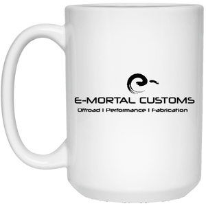 E-Mortal Dye Sublimation 21504 15 oz. White Mug