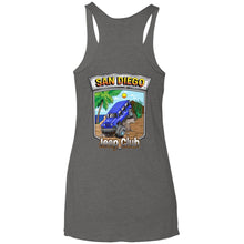 San Diego jeep club 2-sided print L6733 Next Level Ladies' Triblend Racerback Tank