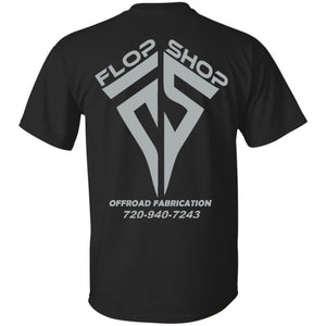 Flop Shop gray logo 2-sided print G200 Gildan Ultra Cotton T-Shirt
