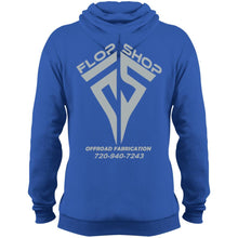 Flop Shop gray logo 2-sided print PC78H Port & Co. Core Fleece Pullover Hoodie