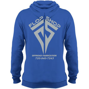 Flop Shop gray logo 2-sided print PC78H Port & Co. Core Fleece Pullover Hoodie