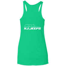 XJ Jeeps 2-sided print NL6733 Next Level Ladies' Triblend Racerback Tank