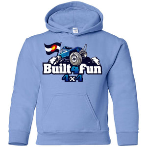 Built4Fun blue G185B Gildan Youth Pullover Hoodie