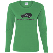 Black Jeep Battalion G540L Gildan Ladies' Cotton LS T-Shirt