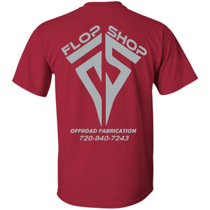 Flop Shop gray logo 2-sided print G200 Gildan Ultra Cotton T-Shirt