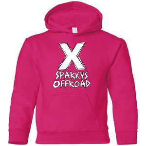 Sparky's Offroad white logo G185B Gildan Youth Pullover Hoodie