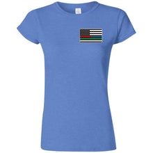 Unity Flag front, Jeeps Against Veteran Suicide back G640L Gildan Softstyle Ladies' T-Shirt