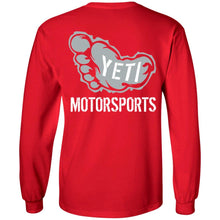 Yeti Motorsports logo 2-sided print G240 Gildan LS Ultra Cotton T-Shirt