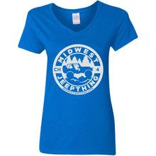 MWJT CH white logo G500VL Ladies' 5.3 oz. V-Neck T-Shirt