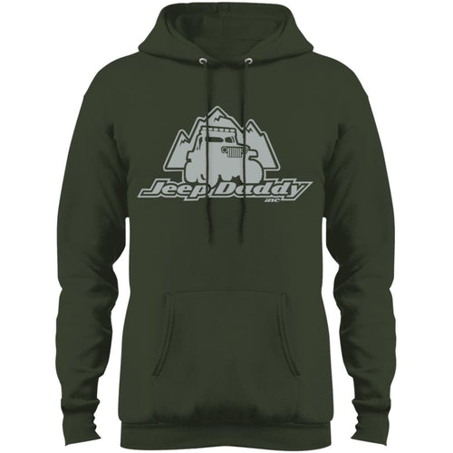 JeepDaddy grey logo PC78H Port & Co. Core Fleece Pullover Hoodie