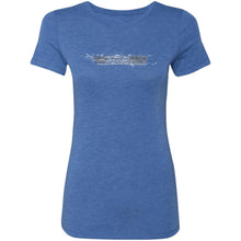 AmericanOffroadCustoms Horizontal white NL6710 Ladies' Triblend T-Shirt