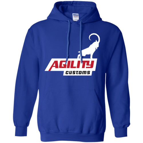Agility Customs white logo G185 Gildan Pullover Hoodie 8 oz.