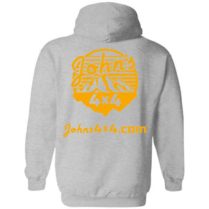 John's 4x4 BADASSERY Mountains 2-sided print G185 Gildan Pullover Hoodie 8 oz.
