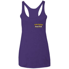 San Diego jeep club 2-sided print L6733 Next Level Ladies' Triblend Racerback Tank