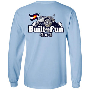 Built4Fun grey 2-sided print G240 Gildan LS Ultra Cotton T-Shirt