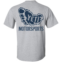 Yeti Motorsports blue logo 2-sided print G500 Gildan 5.3 oz. T-Shirt