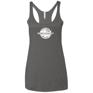 CCVOA white logo NL6733 Next Level Ladies' Triblend Racerback Tank