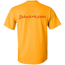 John's 4x4 tread print logo 2-sided print G500 5.3 oz. T-Shirt