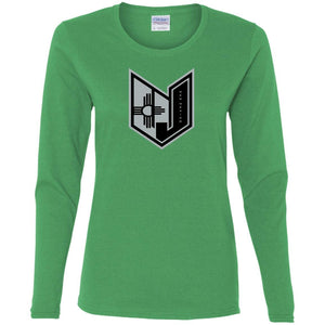 Wicked Jeeps NM Blk & Grey G540L Gildan Ladies' Cotton LS T-Shirt