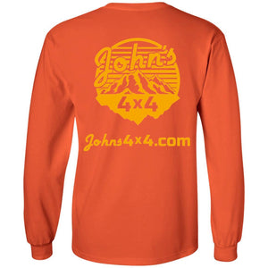 John's 4x4 BADASSERY Mountains 2-sided print G240 Gildan LS Ultra Cotton T-Shirt
