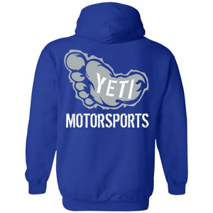 Yeti Motorsports logo 2-sided print G185 Gildan Pullover Hoodie 8 oz.