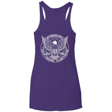 AmericanOffroadCustoms Horizontal white NL6733 Ladies' Triblend Racerback Tank