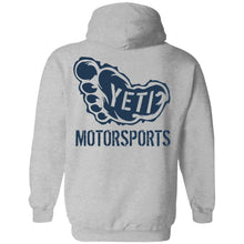 Yeti Motorsports blue logo 2-sided print G185 Gildan Pullover Hoodie 8 oz.