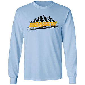John's 4x4 BADASSERY Mountains 2-sided print G240 Gildan LS Ultra Cotton T-Shirt