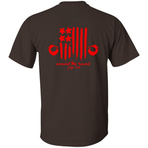 ASJC 2-sided print with Freedom flag on back G200 Gildan Ultra Cotton T-Shirt