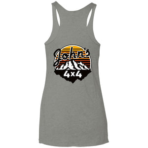 John's 4x4 2-sided print NL6733 Next Level Ladies' Triblend Racerback Tank