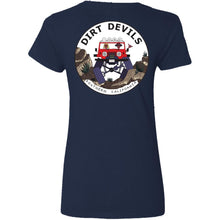 Dirt Devils Jeep Club 2-sided print G500VL Ladies' 5.3 oz. V-Neck T-Shirt