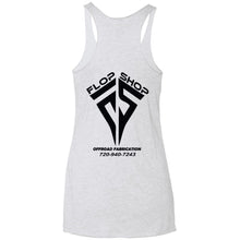 Flop Shop 2-sided print NL6733 Next Level Ladies' Triblend Racerback Tank