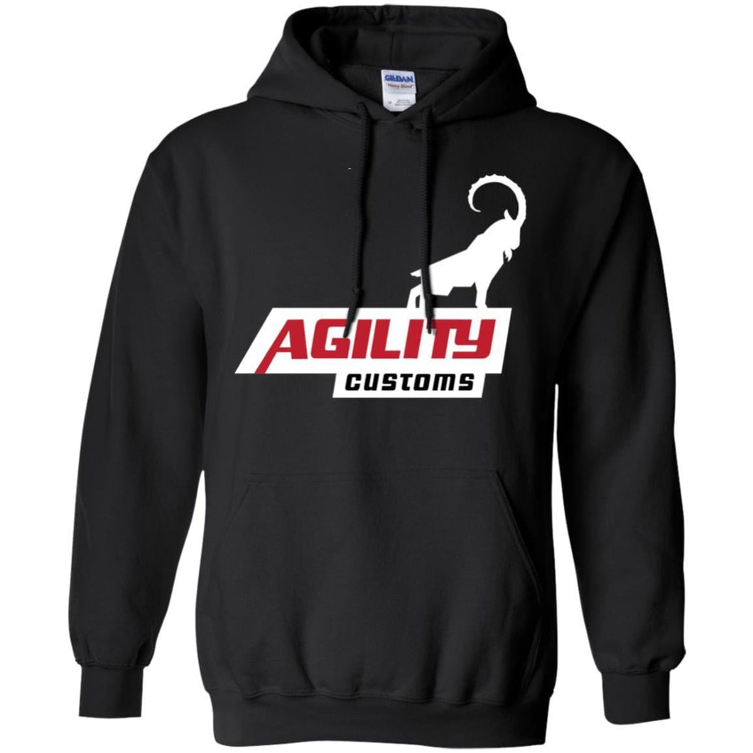 Agility Customs white logo G185 Gildan Pullover Hoodie 8 oz.