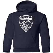 Heights 4x4 crest white logo G185B Gildan Youth Pullover Hoodie
