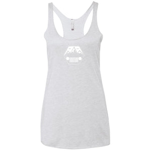 ASJC 2-sided print with Freedom flag on back NL6733 Next Level Ladies' Triblend Racerback Tank