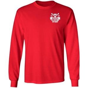 Work Hard Wheel Harder 2-sided print G240 LS Ultra Cotton T-Shirt