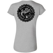 Unity Flag front & Jeeps Against Veteran Suicide back G640L Gildan Softstyle Ladies' T-Shirt