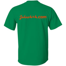 John's 4x4 tread print logo 2-sided print G500 5.3 oz. T-Shirt