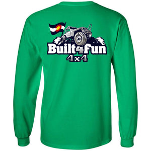 Built4Fun grey 2-sided print G240 Gildan LS Ultra Cotton T-Shirt