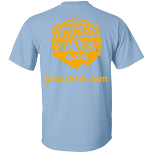 John's 4x4 BADASSERY Mountains 2-sided print G500 Gildan 5.3 oz. T-Shirt