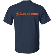 John's 4x4 tread print logo 2-sided print G500 5.3 oz. T-Shirt