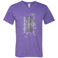 AORC Vertical white 2-sided print 982 Men's Printed V-Neck T-Shirt